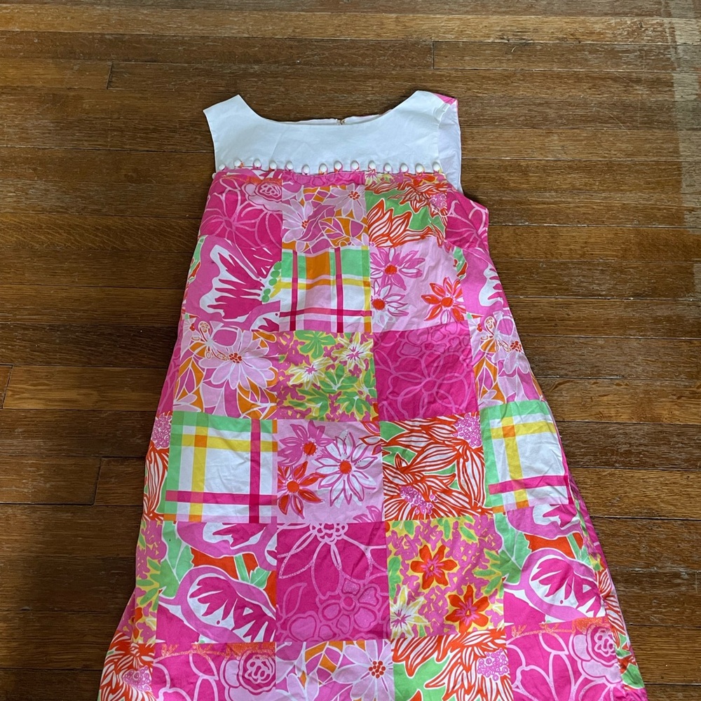 Lilly Pulitzer Pink and Green Patchwork Dress